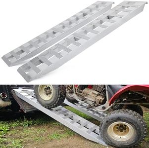 YITAMOTOR 2pcs 6000lbs 84" x 14" Aluminum Trailer Ramps, Loading Ramps Car ATV Truck Auto Hauler Knife & Hook Ends