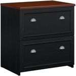 Bush Furniture Lateral File Cabinet with Antique Pewter Accents | Fairview Collection 2 Drawer Filing Storage Unit for Home Office | 32Wx21Lx31H