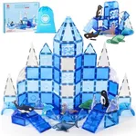 Arctic Animals Magnetic Tiles for Kids Ages 3-8, Frozen Toys Magnetic Building Set with 6 Sea Animals, Educational Magnet Blocks for School Toddlers, Birthday Xmas Gifting Purpose for Boys Girls 4-6