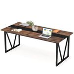 TEKAVO Engineered Wood Computer Table for Home |1 Year Warranty|, Office Table for Office Work, Study Table for Students, Home Office Desk, Forest Light 180X80X75Cm, Powder Coated, Brown | DIY