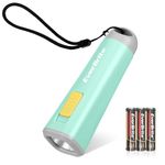 EverBrite Mini LED Flashlight - Lightweight (46 g) Torch with Soft Yellow Light for Reading, Camping, and Emergencies - Green