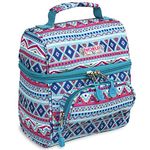 J World New York Kids' Corey Lunch Bag Backpack, Mint Tribal, One Size