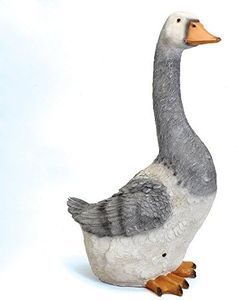 Bits and Pieces - Gertrude The Goose Motion Sensor Statue - Weather Resistant, Hand-Painted Life Size Polyresin Sculpture - Honks at Passersby