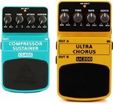 Behringer CS400 Compressor/Sustainer Pedal and Behringer UC200 Ultra Chorus Pedal