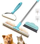 Ousinby Pet Hair Remover Carpet Rake, Carpet Scraper Carpet Brush for Pet Hair Adjustable Long Handle Lint Remover Scraper for Dog Cat Fur Hair Removal Brush Broom Tool