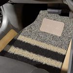 ENTRANCE MATTING CART Universal Car Foot Mat, PVC Cushion Noodle Car Mats Anti Skid Premium Vinyl Rubber, Dust and Liquid Trapping Built for Comfort, Stylish Car Accessories Interior Washable Stripped