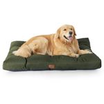 Bedsure Washable Dog Bed Extra Large - 111x89x9cm Dog Bed Mattress for Large Dog with Oxford Fabric, Flat Pet Pillow for Crate, XL Dog Cushion Mat Outdoor, Green