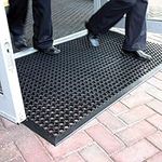 RSM RUGS® Large Outdoor Rubber Entrance Mats Anti Fatigue None Slip Drainage Door Mat Flooring (60cm x 90cm)