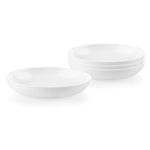 Corelle 4-Pc Versa Bowls for Pasta, Salad and More, Service for 4, Durable and Eco-Friendly 30-Oz, Compact Stack Bowl Set, Microwave and Dishwasher Safe, White