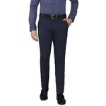 Louis Philippe Men's Slim Work Utility Pants (LPTFMSLP451364_Navy