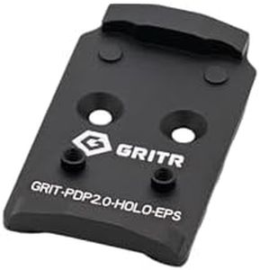 GRITR Optic Plate for Mounting Optics on Walther PDP Firearms with 2.0 Optic Plate System, Compatible with Holosun EPS & K-Series Footprint Optics – T10 Torx Screws & Wrench Included