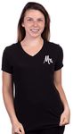 Queen - Women's Black V-Neck T-Shirt-(Vneck, M)