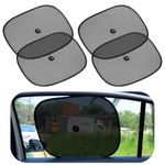 OTO2EYE Car Sun Shade Compatible for Maruti Suzuki Alto K10 2022-2023, Z-Black Fix Type Side Window Curtains, Only Half Cut in Front Window, 4 Pieces Set