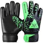 BEAST RAGE Goalkeeper Gloves for Kids Boys Youth,Soccer Goalie Gloves Kids with Double Wrist Support,Strong Grip Double Padded Palm football gloves boys (Green, Size 4 suitable for 6 to 9 Years old)