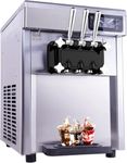 CVS D520S Triple Head Ice Cream Machine: 22L/H Output, 5.5Lx2 Refrigerated Hopper, 1.6LX2 Freezing Tank, Auto Operation, Microcomputer Control, 800W (ICE CREAM MACHINE)