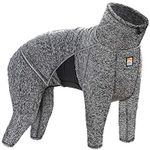 Kurgo Dog Onesie Body Warmer | Bodysuit for Dogs | Recovery Suit | Pet Pajamas | Reduce Anxiety | Contains Shedding | Leash Opening | Reflective | Stowe Base Layer | For Small, Medium, Large Dogs