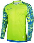 KELME Kids Padded Goalie Shirt, Youth Goalkeeper Jersey, Long Sleeve Turf Training Soccer Uniform