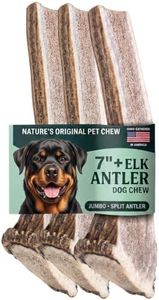 Mountain Valley Elk Antlers for Dogs Chew Split Dog Antler 3Pack, J | Natural Chew for Aggressive Chewers, Long Lasting Antler Chews Treat for Dogs, Nutrition for Dogs, 7" Split Jumbo (3 Pack)