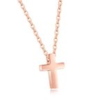 Cross Necklace for Women Girls, Little Cross Pendant Necklace with Chain Stainless Steel, Rose Gold Cross Chain Necklaces with Gift box Jewellery Gifts for Christmas Birthday Easter Thanksgiving Day