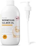 Norwegian Salmon Oil for Dogs - 32 oz of Fish Oil for Dogs Skin and Coat - Contains Omega 3 Fatty Acids - Made in The USA