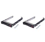 Maravi Canada (2-Pack) 2.5" inch HP G8 G9 DL120 DL160 DL180 DL360 DL380 DL320e DL360e DL360p DL380e DL380p DL388 DL560 DL385 HDD w/ Chips Screws 651687-001 651699-001 Server Hard Drive Tray Caddy