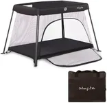 Dream On Me Travel Light Playard with Mesh Zipper Door in Black