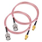 urcianow 2Pcs BNC Male to SMA Female Connectors Cable 1M Low Loss RG316 Coaxial Cable SMA to BNC Adapter Antenna Cable Splitter Pigtail Extension for Radios/WiFi/Wireless LAN Devices