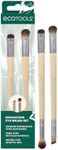 EcoTools Eye Enhancing Duo Makeup Brush Set, To Define, Blend, Smudge Eye Looks, 1 Count