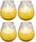 Outdoor Garden Scented Citronella Jar Candles | Aromatherapy Wax Jar Candles | Insect Repellent with Long Lasting 40Hrs Burning Time for Indoor/Outdoor Use 4 PCS