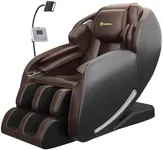Real Relax Massage Chair, Full Body Zero Gravity SL-Track Massage Chair, Shiatsu Massage Chair Recliner with Heat Body Scan Bluetooth Foot Roller, Favor-06 Brown and Black