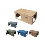 Hop Inn Rabbit House Hide Cat Hideaway 60 x 30 x 25cm Large Medium and Small Rabbits and Cats - Built to Last - All Weather using Protek ECO Shield - Pet Friendly- Assembled - Handcrafted in the UK