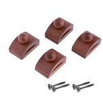 Classy Clamps Wooden Quilt Wall Hangers – 4 Small Clips (Dark) and Screws for Wall Hangings - Tapestry Hangers/Quilt Hangers for Wall hangings - Quilt Clips/Wall Clips for Hanging/Quilt Racks