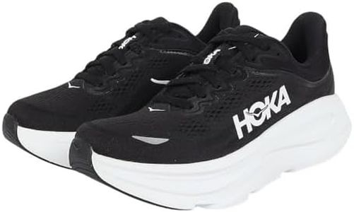 HOKA ONE ONE Women's Running Shoes, Black/White, 6.5