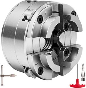 VEVOR Lathe Chuck, 2.75" Woodturning Lathe Chuck, 4-Jaw Wood Lathe Chuck, 1In x 8TPI Thread Mini Lathe Chuck, Precision Self-Centering Woodturning Chuck Jaws, Wood Lathe Accessories for Bowls Vases