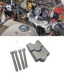 Fits Royal Enfield Handle Bar Riser Hight Clamp Silver Set For Super Meteor 650