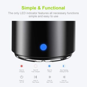 EWA A106 Pro Mini Bluetooth Speaker, IP67 Waterproof, Portable, Black