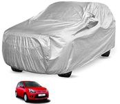 Auto Hub Waterproof Car Cover Compatible with Ford Figo with with Mirror Pocket, Soft Cotton Lining, Waterproof Figo Car Cover- Metallic Silver