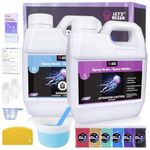 LET'S RESIN 80oz/2.4L Crystal Clear Casting Resin Kit, Bubbles Free Epoxy Resin Kit, Clear Resin for Tumblers, Moulds, Jewelry, Table Top, Epoxy Resin with 6 Mica Powders, Large Silicone Cup and More