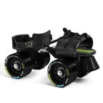 jaspo Tenacity ZXI Adjustable Roller Skates Speed_Wheel, Quad Skating Shoes For Boys/Girls/Youth-Fibre Material,Colour-Black Indoor And Outdoor Skates-Size Adjustable UK Size 1 To 8 (21 To 27 Cms)
