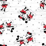 Springs Creative Disney's Mickey & Minnie Mouse Blue White Premium Cotton Fabric Yard