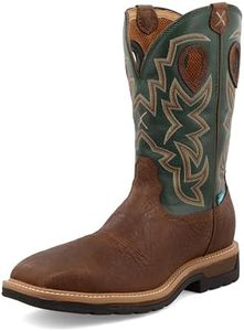 Twisted X Mens Lite Cowboy Green Work Boots 11.5D
