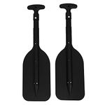 BESPORTBLE 2pcs SUP Paddles Telescoping Plastic Boat Paddle Collapsible Oar for Kayak Jet Ski and Canoe Safety Boat Accessories Black