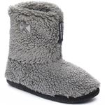 Bedroom Athletics Mens Gosling Snow Tipped Sherpa Slipper Boot Soft Warm fluffy Zip Memory Foam Indoor Outdoor Machine Washable non slip Ankle Boot house Slippers - Grey UK 9/10