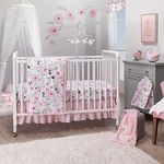 Bedtime Originals Blossom Pink Watercolor Floral 3-Piece Baby Crib Bedding Set