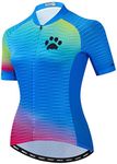 Hotlion Cycling Jersey Women Short Sleeve Bicycle Clothing Top MTB Full Zipper Bike Jerseys Clothes, 54acf2339, Medium