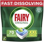 Fairy All-In-1 Dishwasher Tablets Bulk, 70 Tablets, Original, XXL Pack, Effective Even On Dried-On Grease