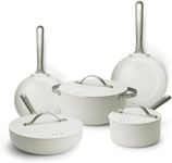 Alva Mobi Professional Nonstick Cookware Set, Non-Toxic PFAS/PTFE/PFOA Free 8-Piece Complete Kitchen Cooking Set with Pots, Pans & Lids, Induction Compatible, Oven & Dishwasher Safe, Cream