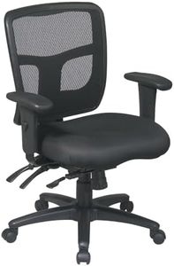 Office Star ProGrid Mid-Back Manager Chair, Black