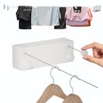 Lifelong Retractable Heavy Duty Clothesline 27.5 ft Total (13.8 Each) |40kg Capacity (20kg Each) Wall Mounted Laundry Dryer| SS304 Rope for Indoor Outdoor Use |Drying Rack for Bathroom, Balcony & Home