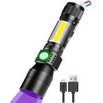 RDR INNOVATIONS 20W 2 in 1 Aluminium 365nm UV and White Flashlight +18650 Li-ion Cell (20w 2in1)